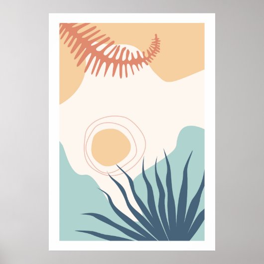Abstrakte farbenfrohe Landschaft Poster (Vorne)