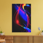 Abstrakte farbenfrohe Lichter Schwarzer Leinwanddr Leinwanddruck (Insitu (Wohnzimmer))