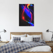 Abstrakte farbenfrohe Lichter Schwarzer Leinwanddr Leinwanddruck (Insitu (Schlafzimmer))