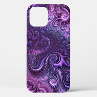 Abstrakte Farbenfrohe Lilac & Violet Spirale Muste