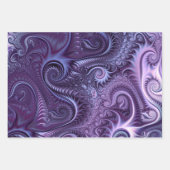 Abstrakte Farbenfrohe Lilac & Violet Spirale Muste Geschenkpapier Set (Vorderseite 2)