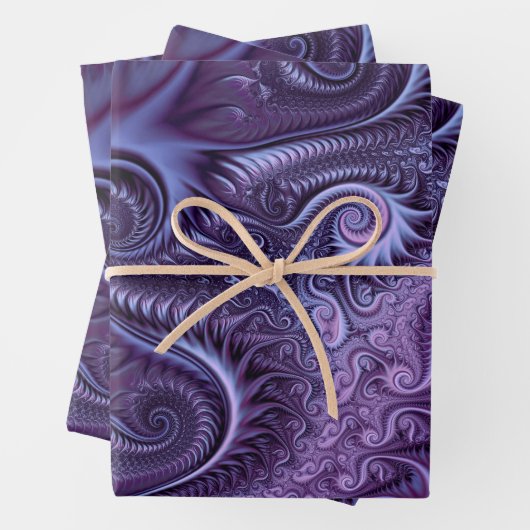 Abstrakte Farbenfrohe Lilac & Violet Spirale Muste Geschenkpapier Set (Beispiel)
