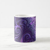 Abstrakte Farbenfrohe Lilac & Violet Spirale Muste Kaffeetasse (Mittel)