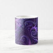 Abstrakte Farbenfrohe Lilac & Violet Spirale Muste Kaffeetasse (Mittel)