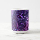 Abstrakte Farbenfrohe Lilac & Violet Spirale Muste Kaffeetasse (Mittel)