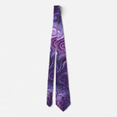 Abstrakte Farbenfrohe Lilac & Violet Spirale Muste Krawatte (Rückseite)