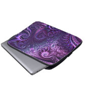 Abstrakte Farbenfrohe Lilac & Violet Spirale Muste Laptopschutzhülle (Vorne Knopf)