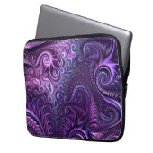 Abstrakte Farbenfrohe Lilac & Violet Spirale Muste Laptopschutzhülle (Vorderseite Links)