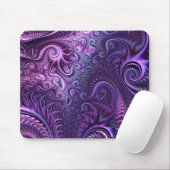 Abstrakte Farbenfrohe Lilac & Violet Spirale Muste Mousepad (Mit Mouse)
