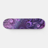Abstrakte Farbenfrohe Lilac & Violet Spirale Muste Skateboard (Horizontal)