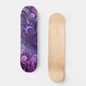 Abstrakte Farbenfrohe Lilac & Violet Spirale Muste Skateboard (Vorderseite)