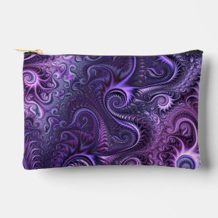 Abstrakte Farbenfrohe Lilac & Violet Spirale Muste Zubehörtasche