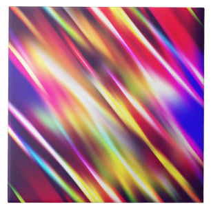 Abstrakte farbenfrohe Linien Fliese