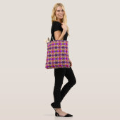 Abstrakte farbenfrohe Linien Tasche (Am Model)