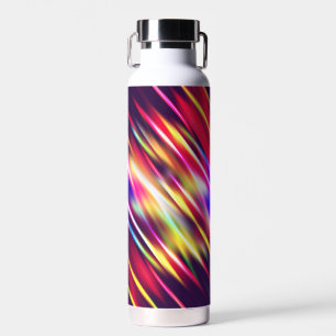 Abstrakte farbenfrohe Linien Trinkflasche
