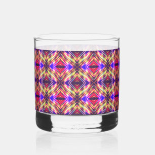 Abstrakte farbenfrohe Linien Whiskyglas