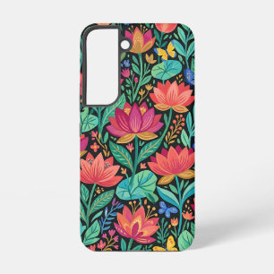 Abstrakte farbenfrohe Lotus-Schmetterlinge Samsung Galaxy Hülle