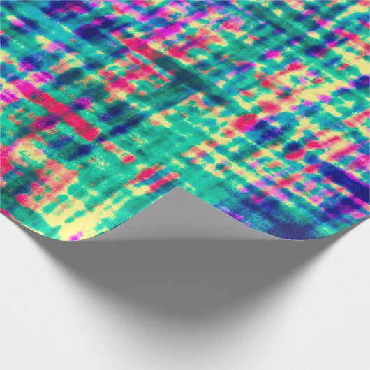 Abstrakte Farbenfrohe Moderne Gefärbte Krawatte Mu Geschenkpapier (Ecke)