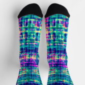 Abstrakte Farbenfrohe Moderne Gefärbte Krawatte Mu Socken (Oben)