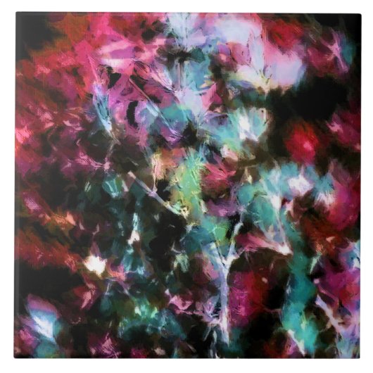 Abstrakte, farbenfrohe Muster, hell, elegant Fliese (Vorderseite)