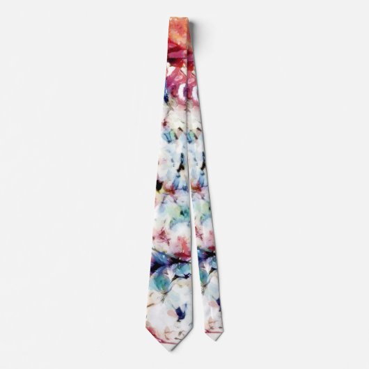 Abstrakte, farbenfrohe Muster, hell, elegant Krawatte (Vorderseite)