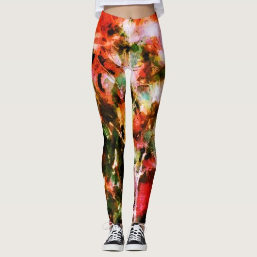 Abstrakte, farbenfrohe Muster, hell, elegant Leggings (Vorderseite)