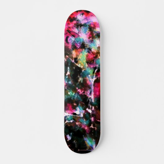 Abstrakte, farbenfrohe Muster, hell, elegant Skateboard (Vorne)