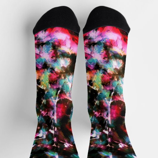 Abstrakte, farbenfrohe Muster, hell, elegant Socken (Oben)