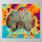 Abstrakte, farbenfrohe Orchideenmalerei Poster (Vorne)