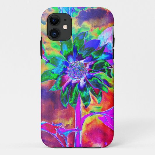 Abstrakte, farbenfrohe psychedelische Chakra-Sonne Case-Mate iPhone Hülle (Rückseite)