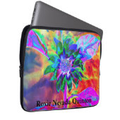 Abstrakte, farbenfrohe psychedelische Chakra-Sonne Laptopschutzhülle (Vorne Rechts)