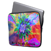 Abstrakte, farbenfrohe psychedelische Chakra-Sonne Laptopschutzhülle (Vorderseite Links)