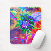 Abstrakte, farbenfrohe psychedelische Chakra-Sonne Mousepad (Mit Mouse)