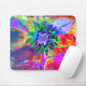 Abstrakte, farbenfrohe psychedelische Chakra-Sonne Mousepad (Mit Mouse)