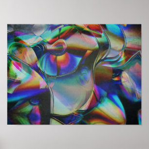 Abstrakte farbenfrohe Reflexionen Poster