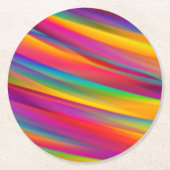 Abstrakte Farbenfrohe Regenbogenglanz Runder Pappuntersetzer (Vorderseite)