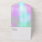 Abstrakte farbenfrohe rosa blaue Lila Hochzeit All In One Einladung (Außenbereich)