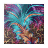 Abstrakte Farbenfrohe Shiny Feather - schön Fliese (Vorderseite)