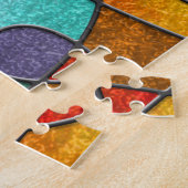 Abstrakte, farbenfrohe Skizze. Puzzle (Seite)