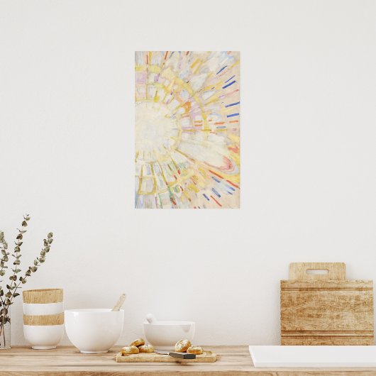 Abstrakte Farbenfrohe Sonnenschein Poster (Küche)