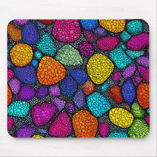 Abstrakte farbenfrohe Steine Mousepad