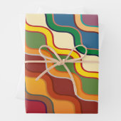 Abstrakte, farbenfrohe Streifen Geschenkpapier Set (Beispiel)