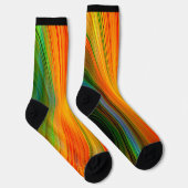 Abstrakte, farbenfrohe Streifen Socken (Rechts)