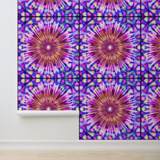 Abstrakte farbenfrohe Sum Shine Mandala-Kunst Tapete