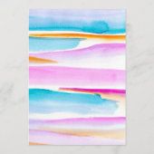 Abstrakte farbenfrohe tropische Linien Veranstaltu Menükarte (Rückseite)