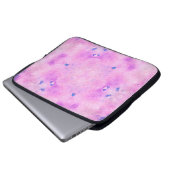 Abstrakte, farbenfrohe Wasserfarbe. Digitale Kunst Laptopschutzhülle (Vorne Knopf)