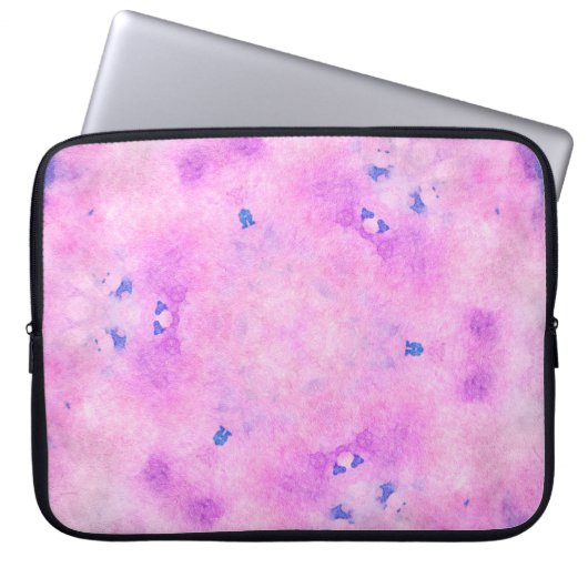 Abstrakte, farbenfrohe Wasserfarbe. Digitale Kunst Laptopschutzhülle (Vorderseite)