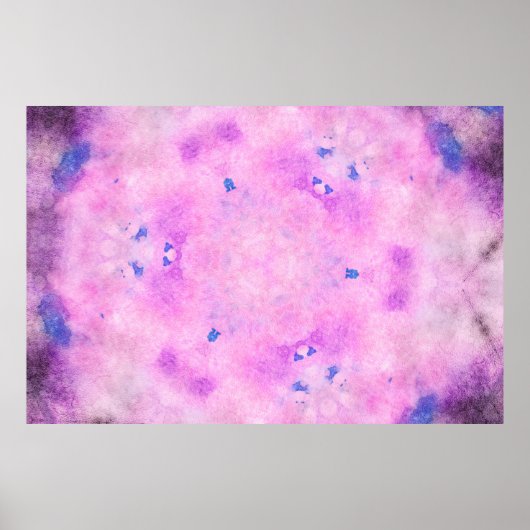 Abstrakte, farbenfrohe Wasserfarbe. Digitale Kunst Poster (Vorne)