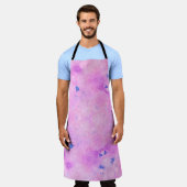 Abstrakte, farbenfrohe Wasserfarbe. Digitale Kunst Schürze (Getragen)