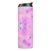 Abstrakte, farbenfrohe Wasserfarbe. Digitale Kunst Thermosbecher (Nach links gedreht)
